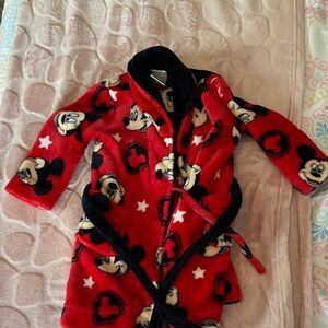 Disney Mickey Mouse Red and Black Kids Robe